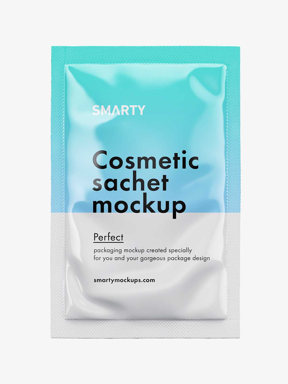 Cosmetic sachet mockup / glossy