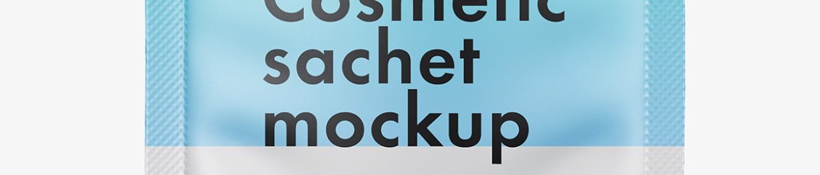Cosmetic sachet mockup / matt