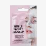 Cosmetic sachet with a hole mockup / glossy