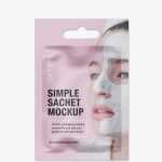 Cosmetic sachet with a hole mockup / matt