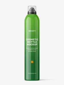 Cosmetic spray bottle mockup / 500ml / glossy