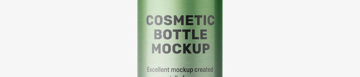 Cosmetic spray bottle mockup / 500ml / metallic Cosmetic spray bottle mockup / 500ml / metallic