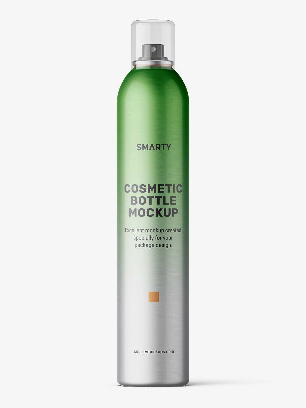 Cosmetic spray bottle mockup / 500ml / metallic