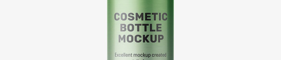 Cosmetic spray bottle mockup / 500ml / metallic