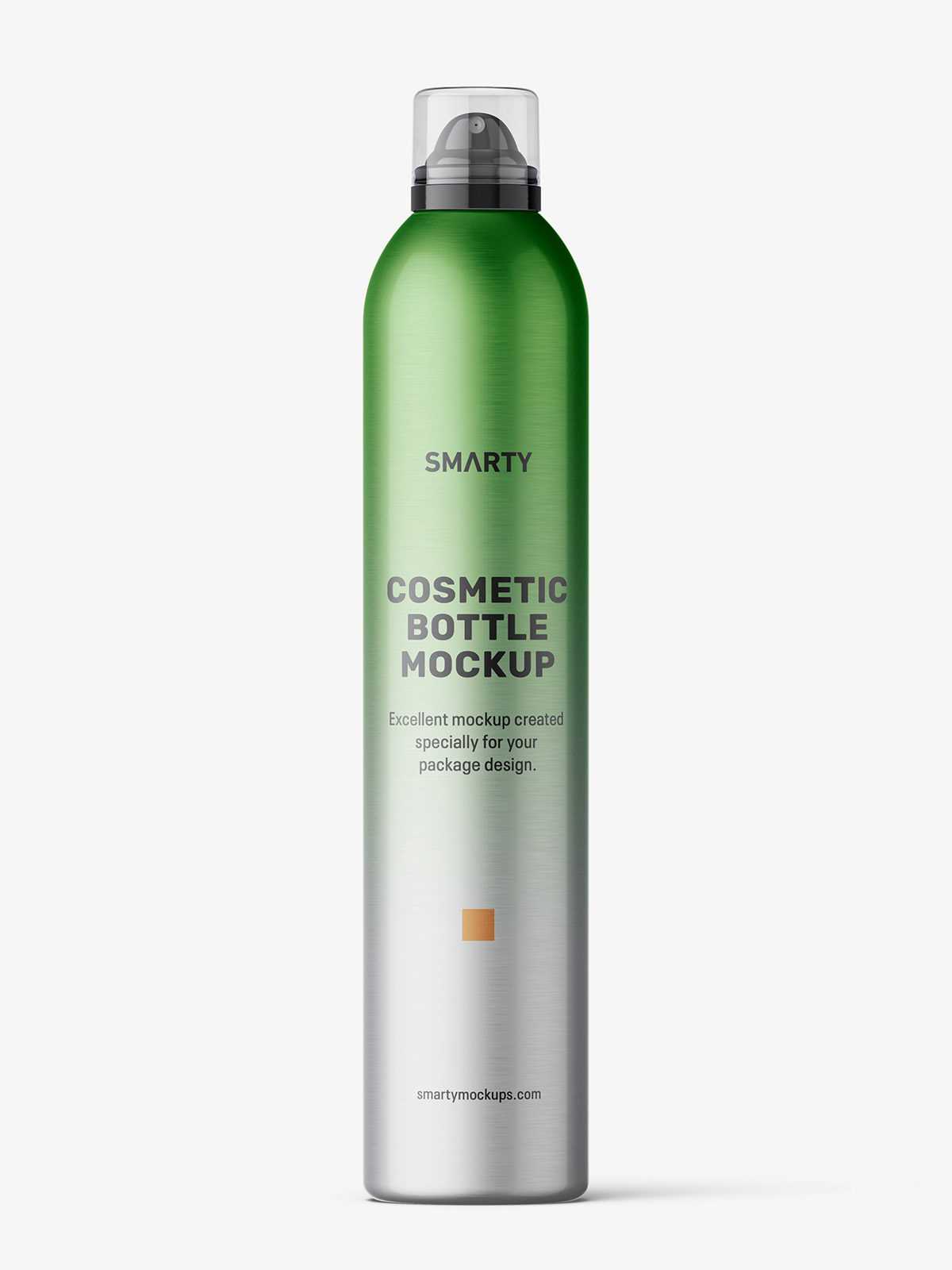 Cosmetic spray bottle mockup / 500ml / metallic