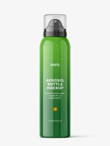 Cosmetic spray bottle mockup / glossy