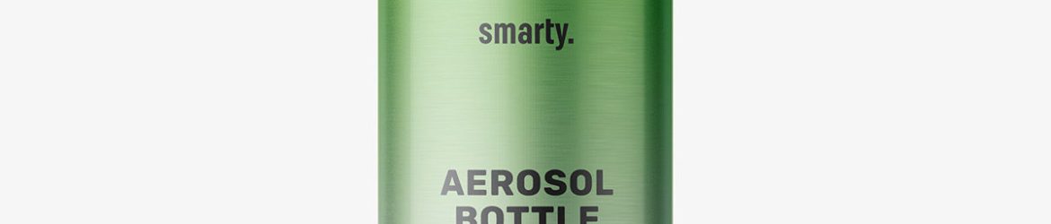 Cosmetic spray bottle mockup / metallic