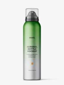 Cosmetic spray bottle mockup / metallic