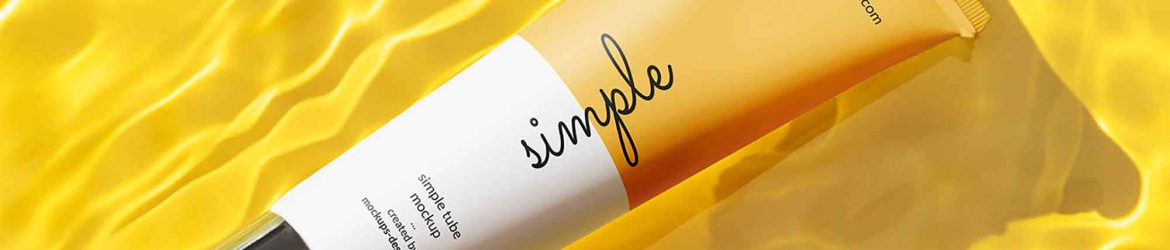 Cosmetic Tube in Water Mockup (PSD)