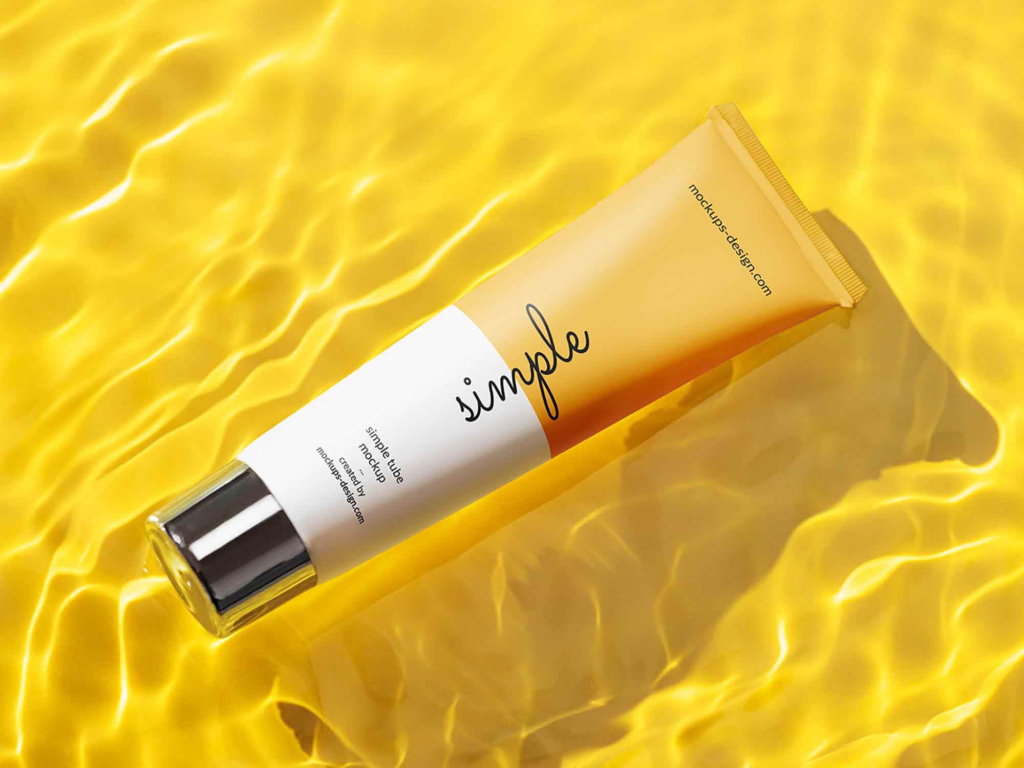 Cosmetic Tube in Water Mockup (PSD)
