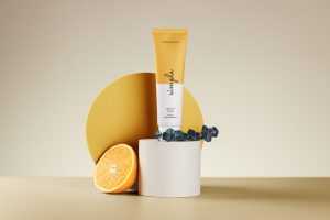 Cosmetic tube on podium mockup