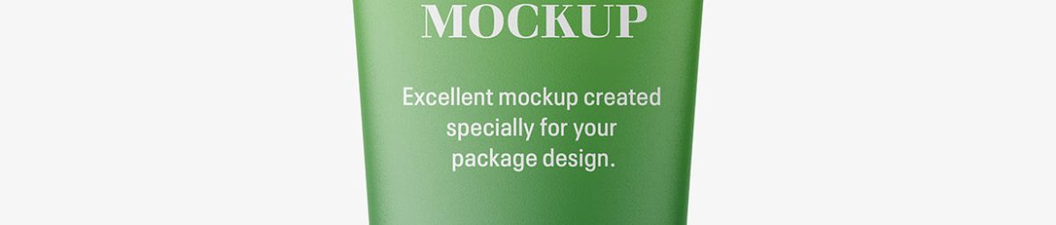 Cosmetic tube with rounded seal mockup / matt Cosmetic tube with rounded seal mockup / matt