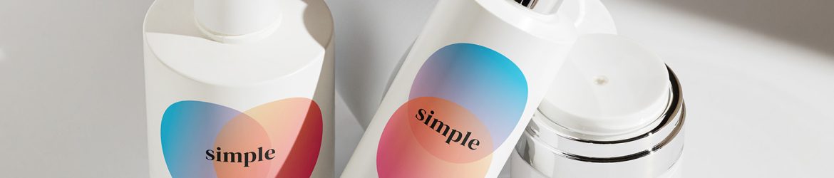Cosmetics on white background mockup