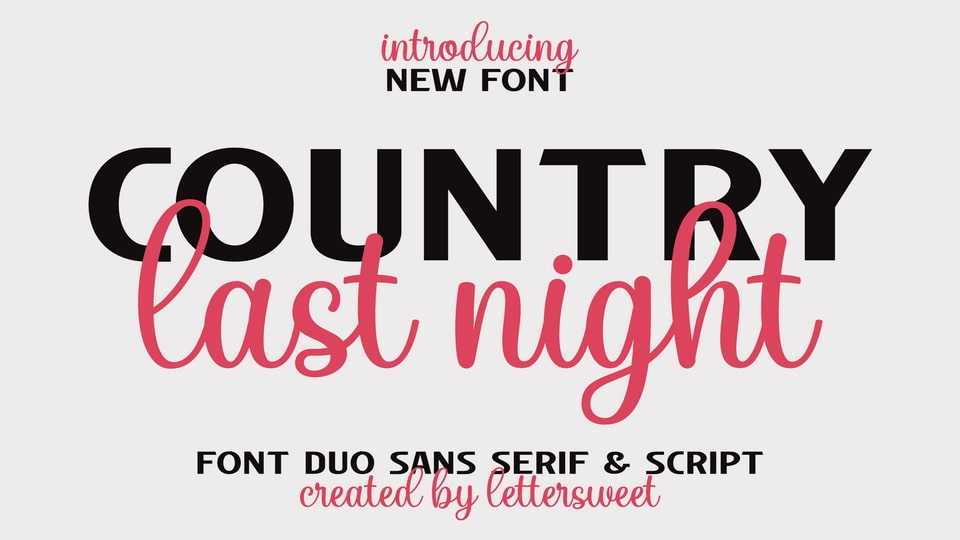 Country Last Night Font › Fontesk