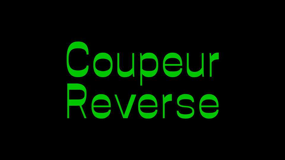 Coupeur Reverse Font › Fontesk