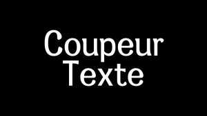Coupeur Texte Font › Fontesk