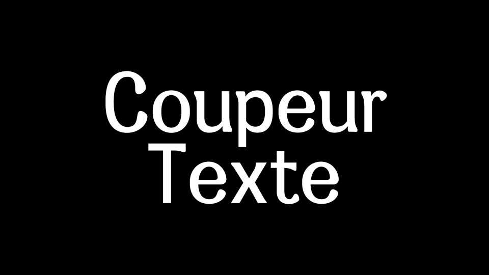 Coupeur Texte Font › Fontesk