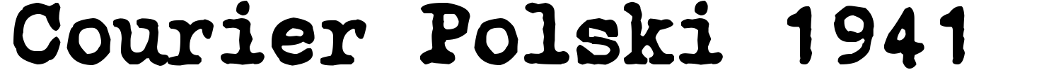 Courier Polski 1941 Font | 1001 Free Fonts