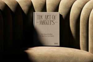 Cover Book on Armchair Mockup