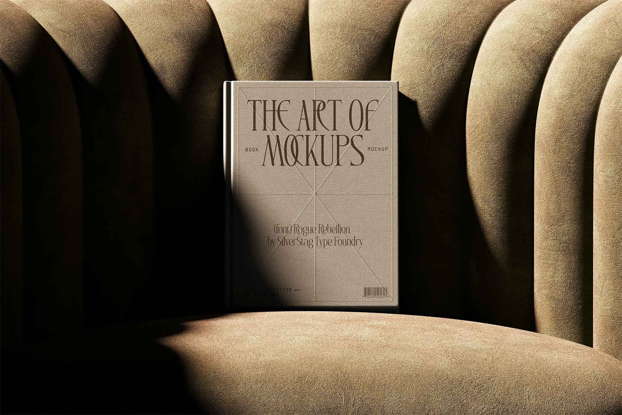 Cover Book on Armchair Mockup