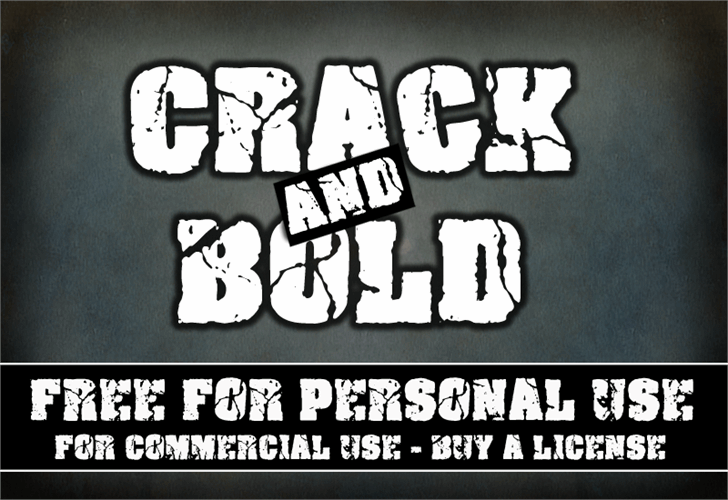 Crack and Bold font