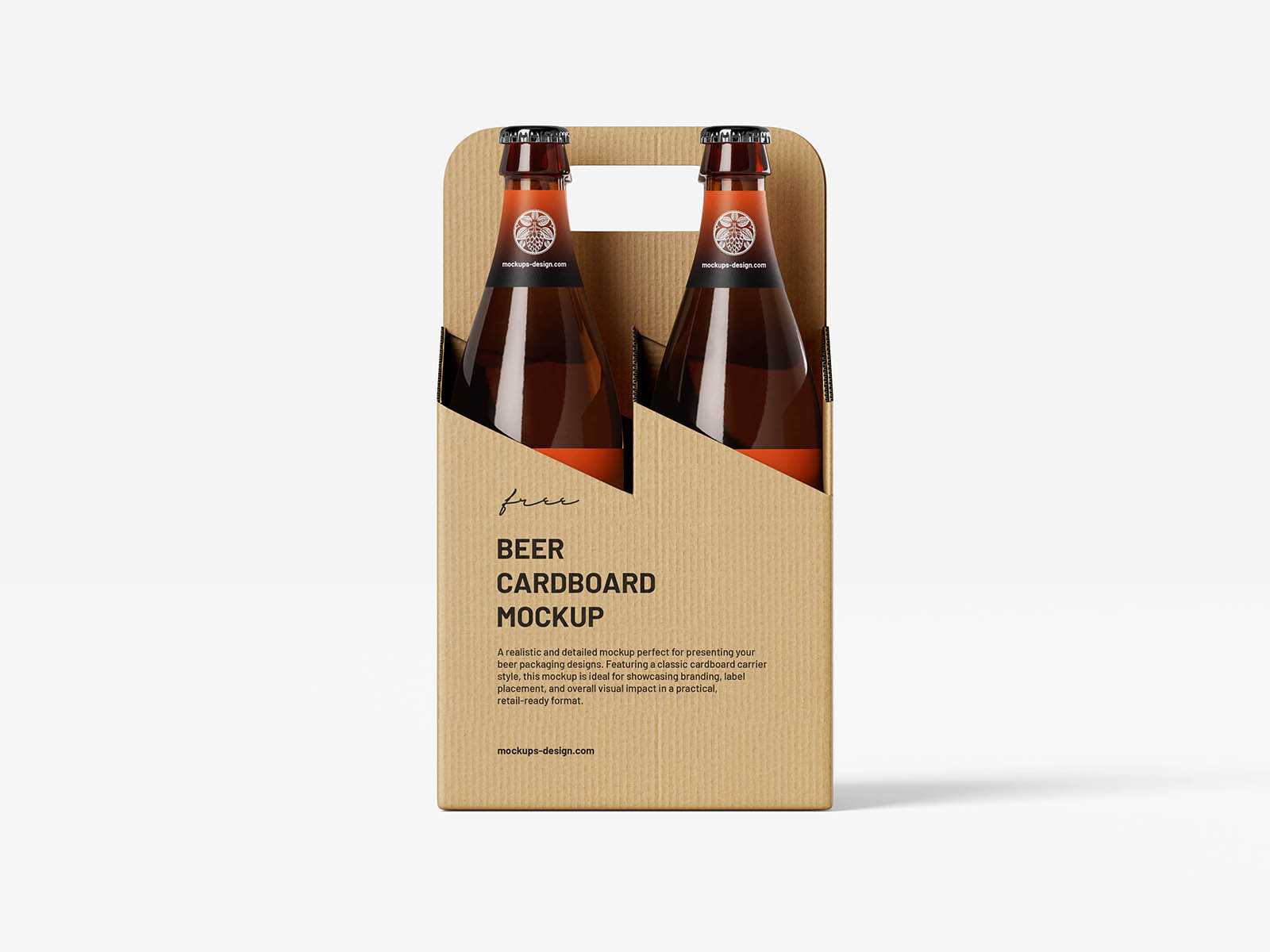 Craft-style beer carrier mockup