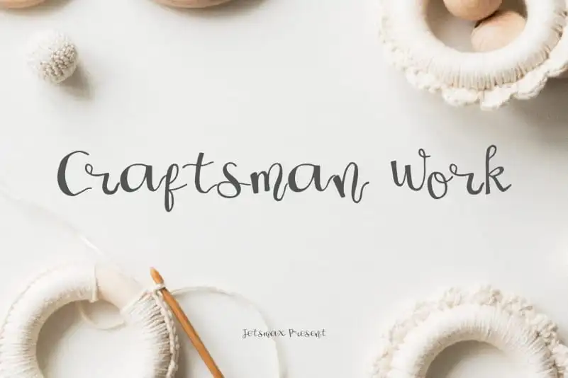 Craftsman Work Script Font