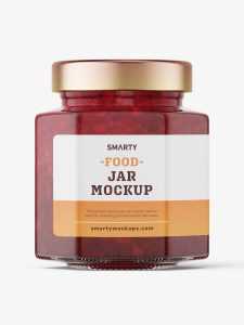 Cranberries jar mockup