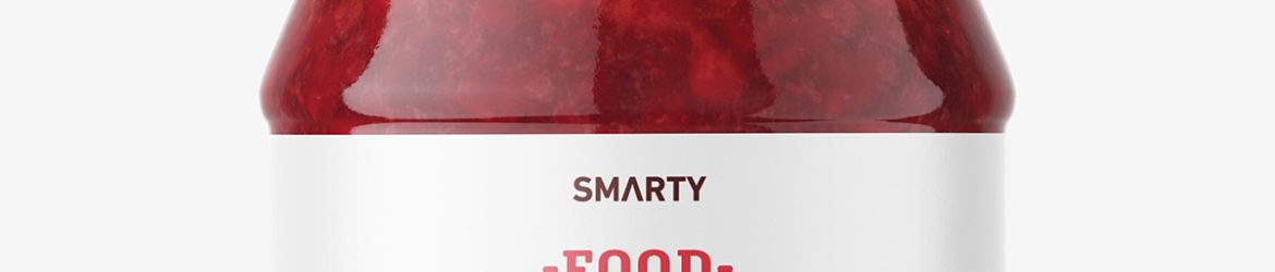 Cranberries jar mockup