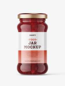 Cranberries jar mockup