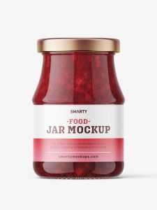 Cranberries jar mockup