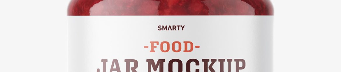 Cranberries jar mockup