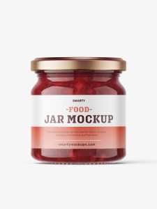 Cranberries jar mockup