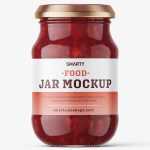 Cranberries jar mockup