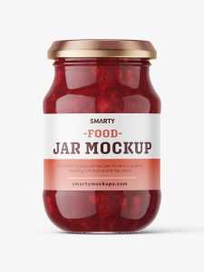 Cranberries jar mockup