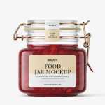 Cranberries jar mockup