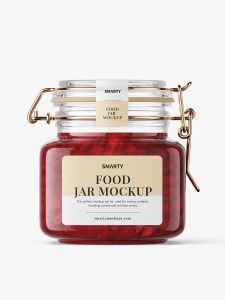 Cranberries jar mockup