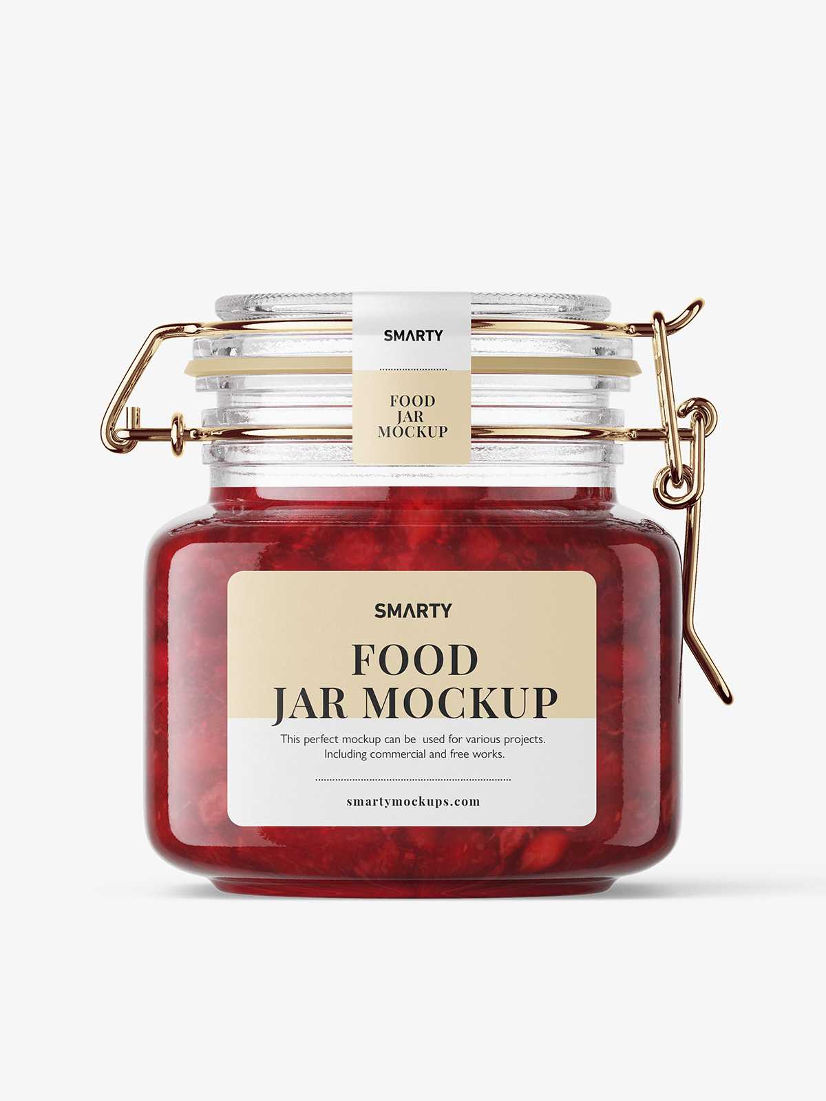 Cranberries jar mockup