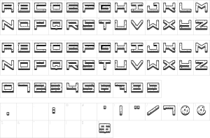 Mapa de caracteres da fonte Crazy Cookies Font | 1001 Free Fonts