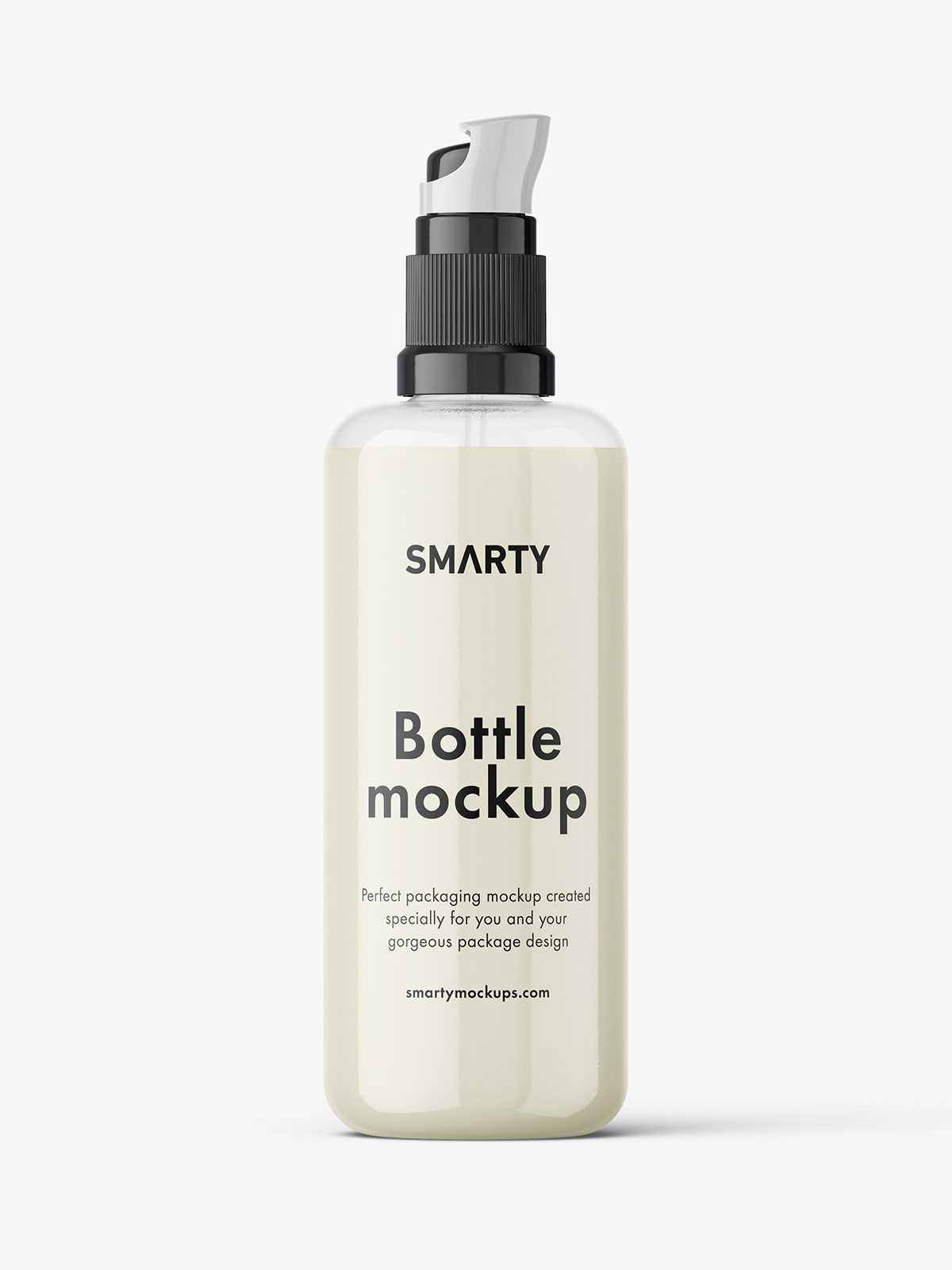 Cream airless bottle mockup