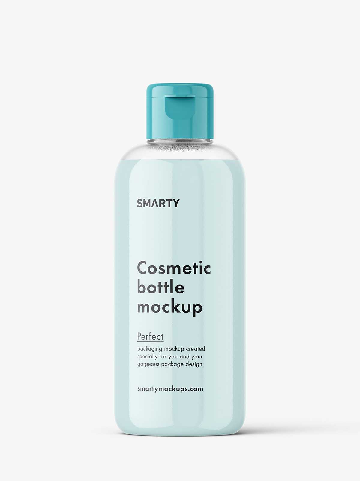 Cream bottle mockup with flip top mockup