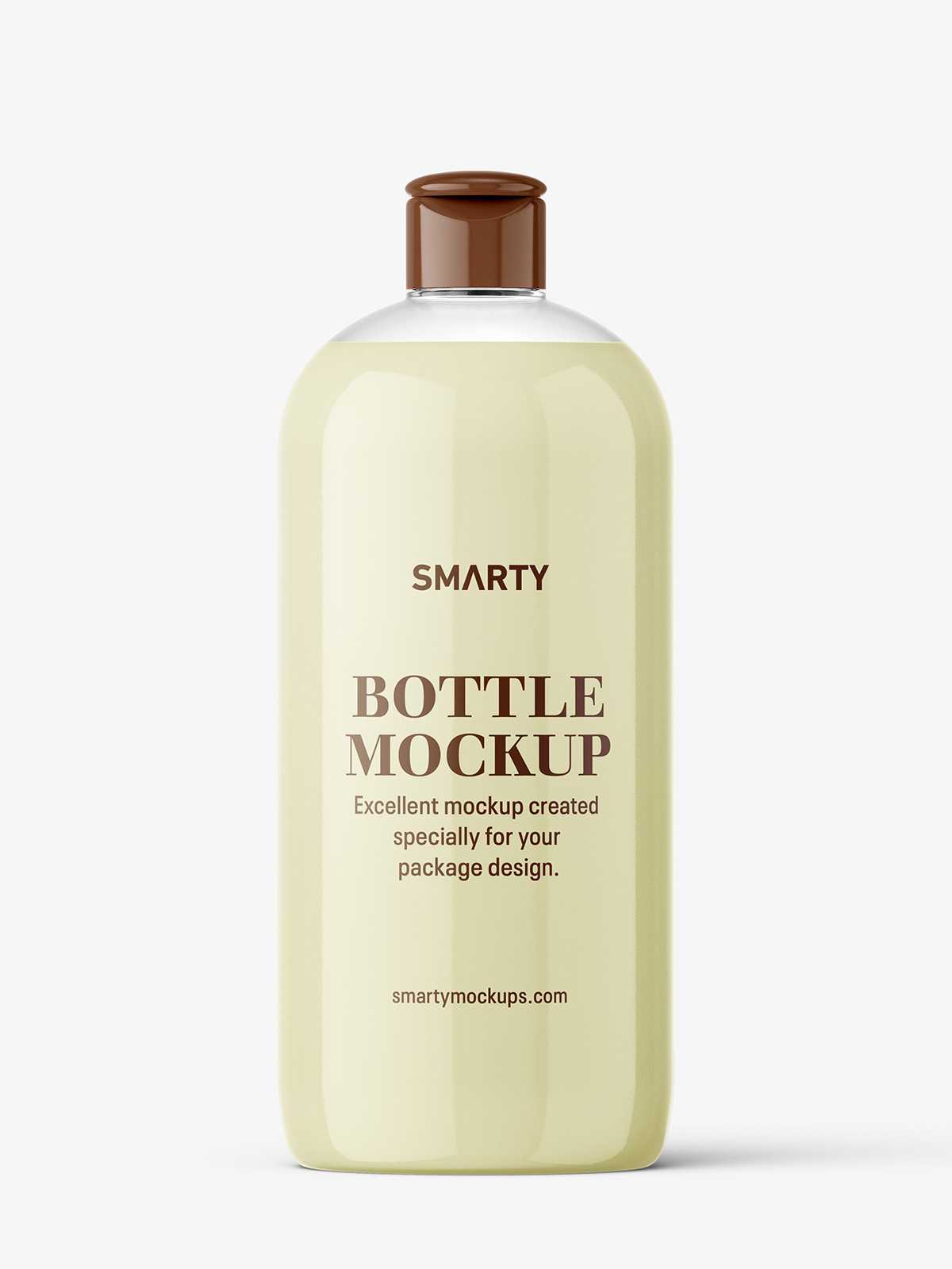 Cream bottle mockup with flip top mockup