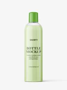 Cream bottle mockup with rounded screwcap mockup