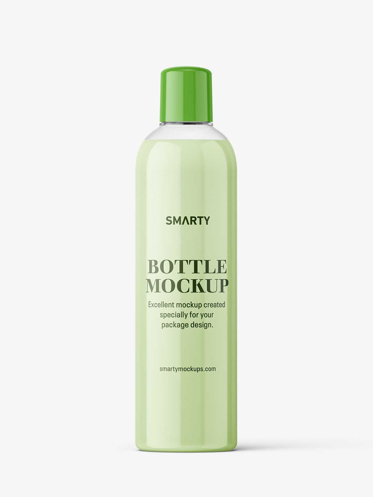 Cream bottle mockup with rounded screwcap mockup