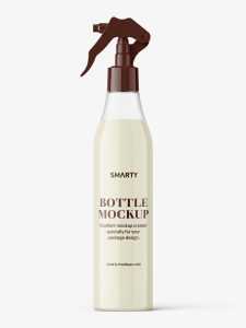 Cream bottle mockup with trigger spray mockup