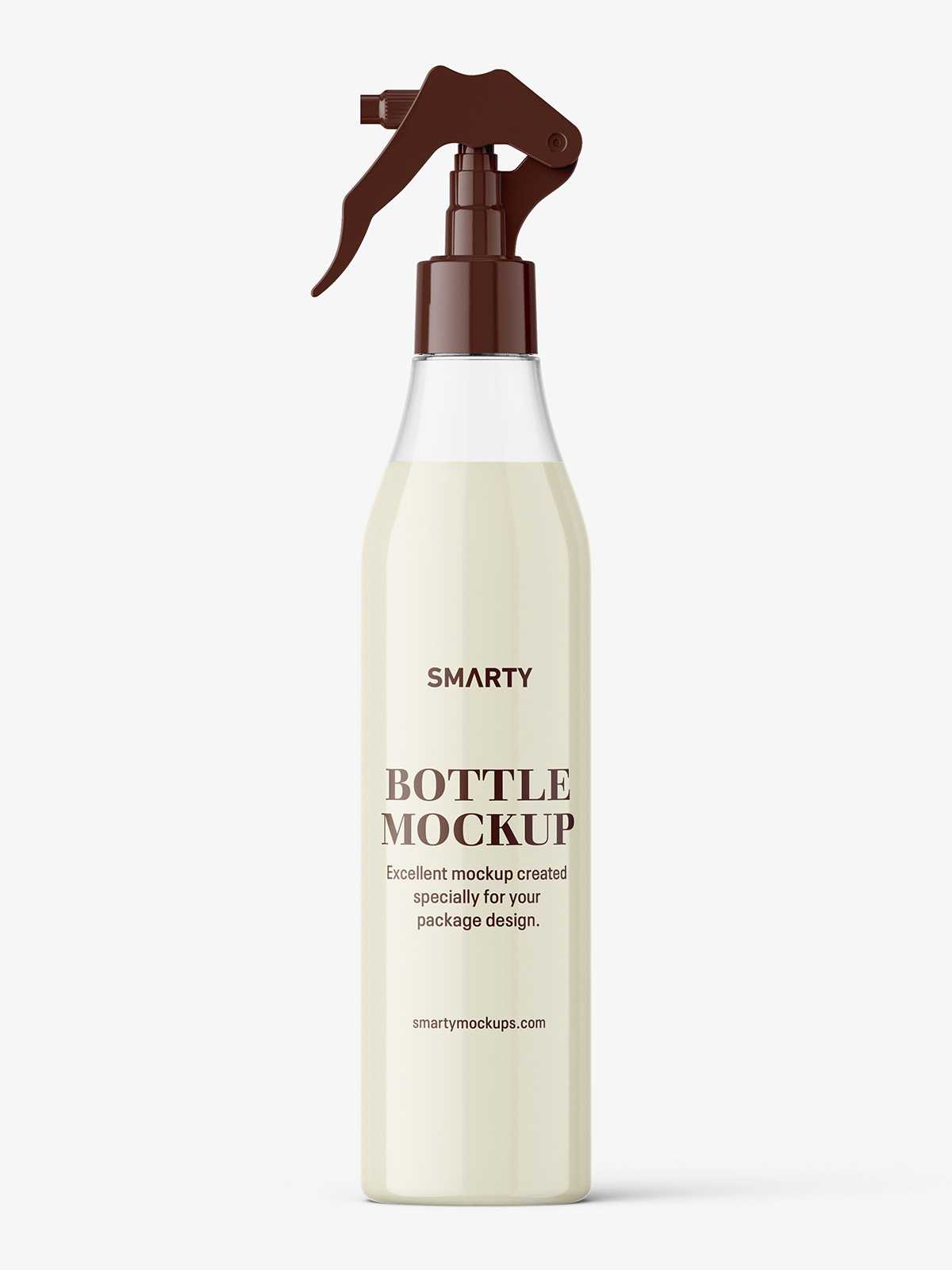 Cream bottle mockup with trigger spray mockup