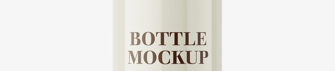 Cream bottle with child resistant cap mockup
