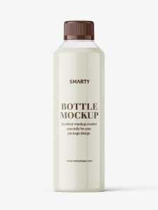 Cream bottle with child resistant cap mockup