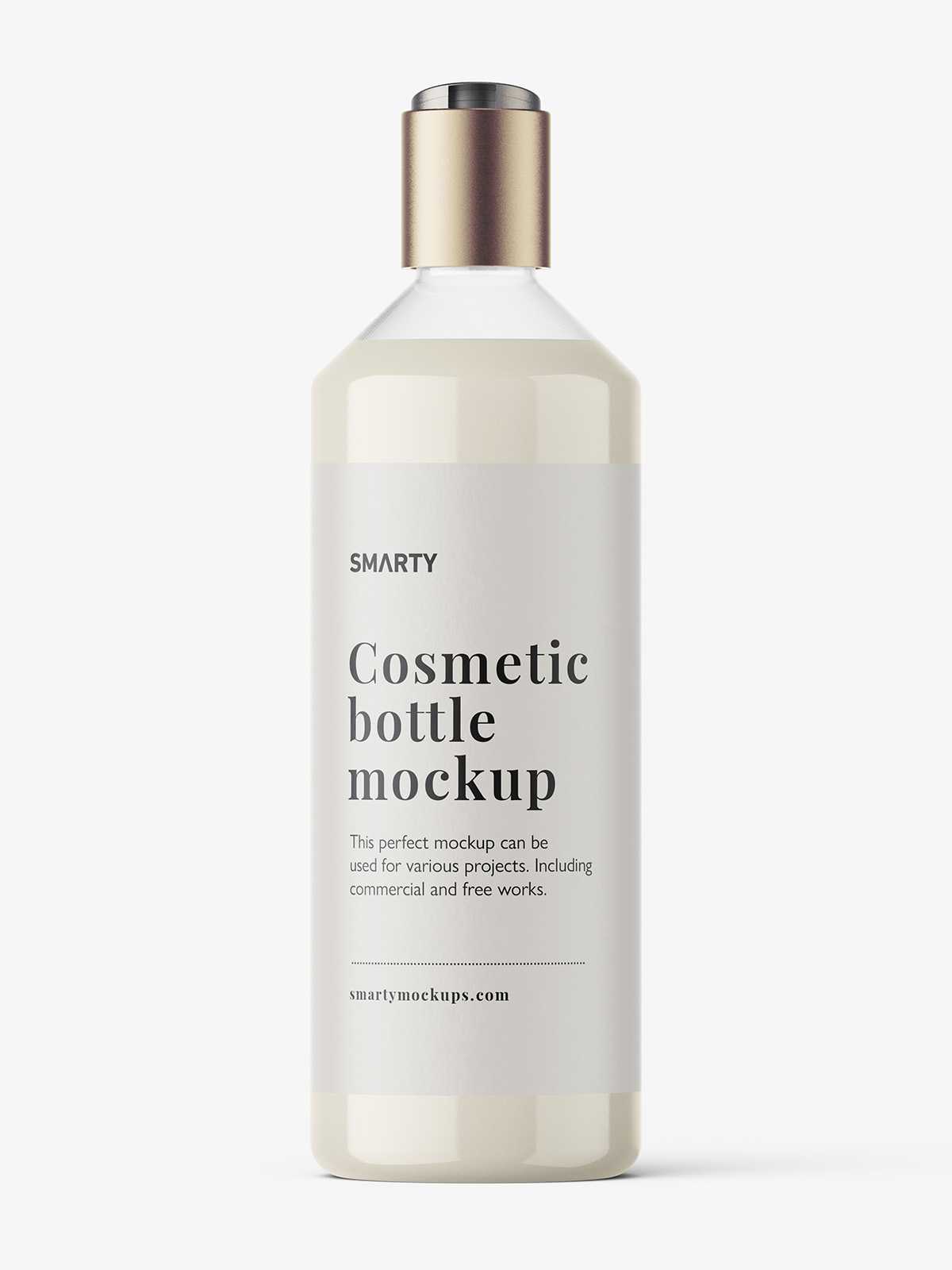 Cream bottle with disc top mockup