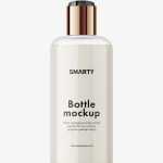 Cream bottle with disctop mockup